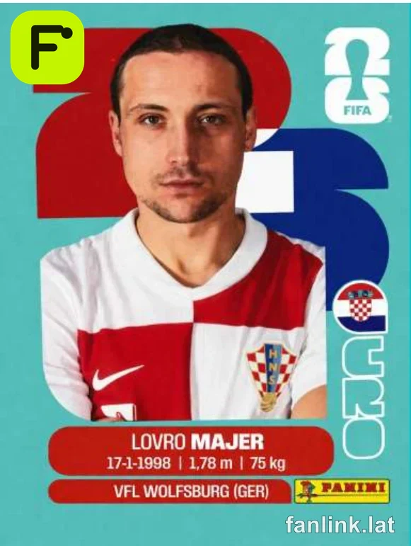 Lovro Majer #CRO12 — Lámina Panini FIFA World Cup 2026