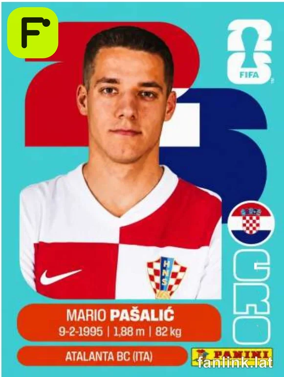 Mario Pasalic #CRO14 — Lámina Panini FIFA World Cup 2026