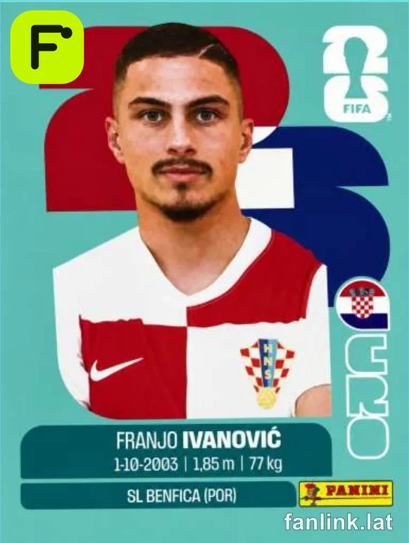 Franjo Ivanovic #CRO20 — Lámina Panini FIFA World Cup 2026