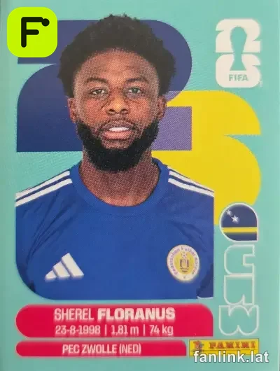 Sherel Floranus #CUW4 — Lámina Panini FIFA World Cup 2026