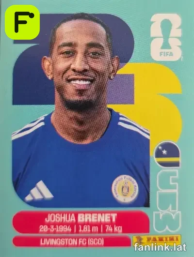 Joshua Brenet #CUW6 — Lámina Panini FIFA World Cup 2026