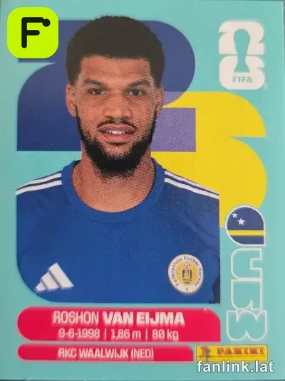 Roshon Van Eijma #CUW7 — Lámina Panini FIFA World Cup 2026