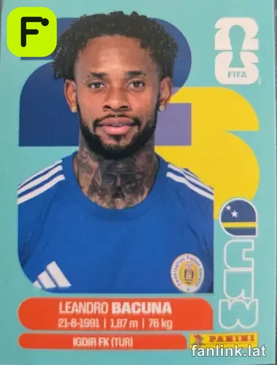 Leandro Bacuna #CUW12 — Lámina Panini FIFA World Cup 2026