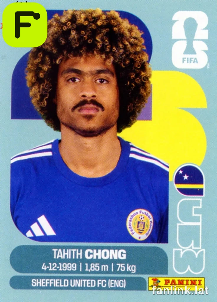 Tahith Chong #CUW14 — Lámina Panini FIFA World Cup 2026