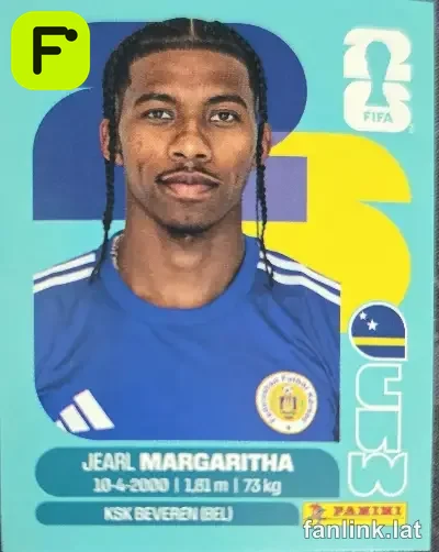 Jearl Margaritha #CUW16 — Lámina Panini FIFA World Cup 2026