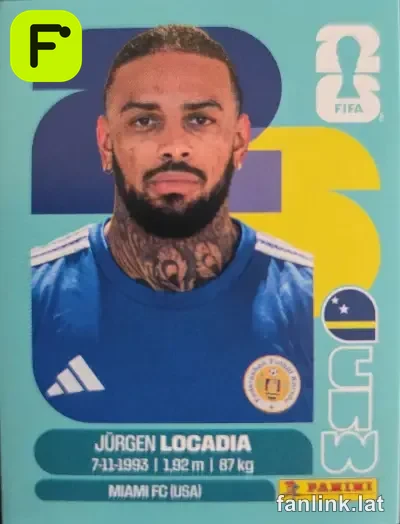 Jurgen Locadia #CUW17 — Lámina Panini FIFA World Cup 2026