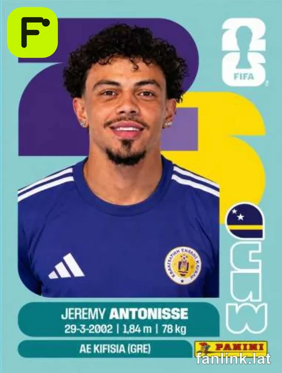 Jeremy Antonisse #CUW18 — Lámina Panini FIFA World Cup 2026