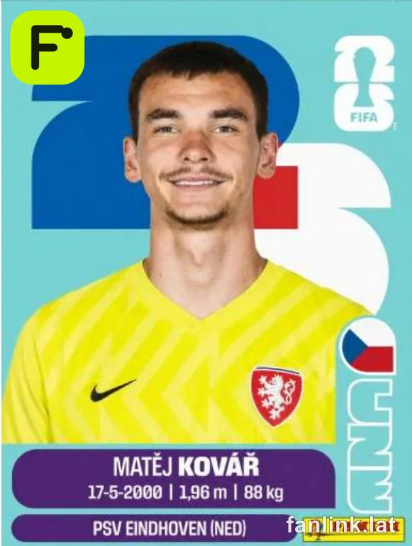 Matej Kovar #CZE2 — Lámina Panini FIFA World Cup 2026