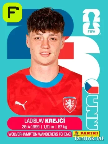 Ladislav Krejci #CZE4 — Lámina Panini FIFA World Cup 2026