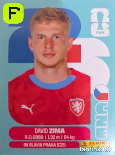David Zima #CZE8 — Lámina Panini FIFA World Cup 2026