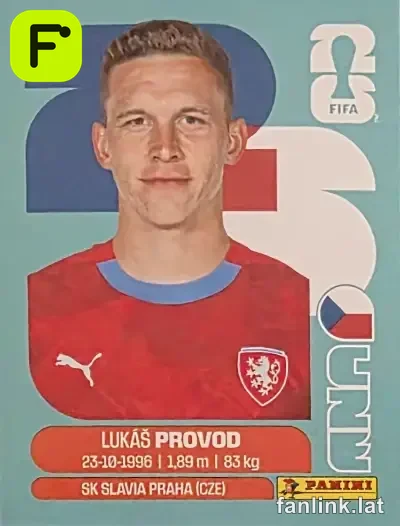 Lukas Provod #CZE10 — Lámina Panini FIFA World Cup 2026