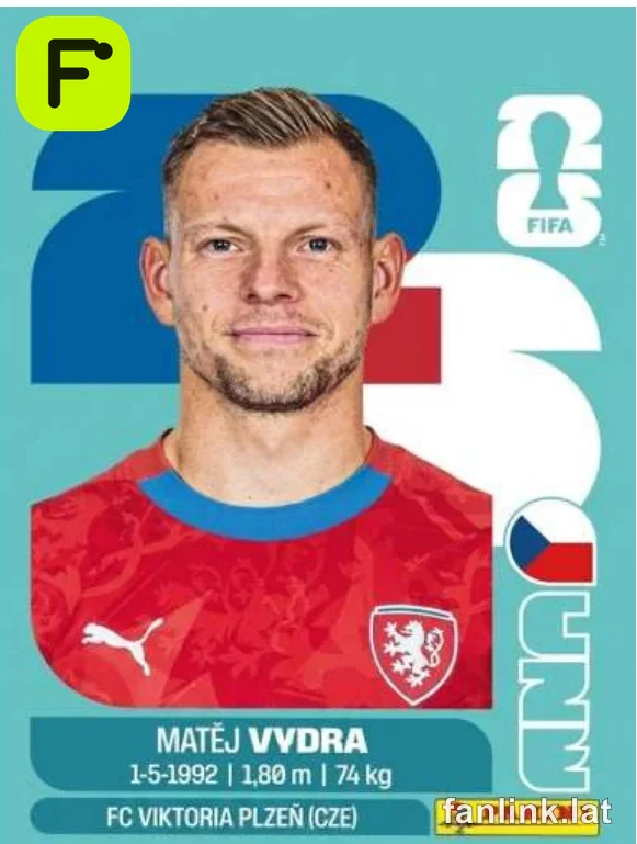 Matej Vydra #CZE15 — Lámina Panini FIFA World Cup 2026