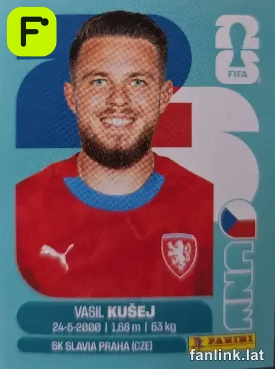 Vasil Kusej #CZE16 — Lámina Panini FIFA World Cup 2026