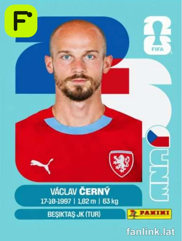 Vacilav Cerny #CZE18 — Lámina Panini FIFA World Cup 2026