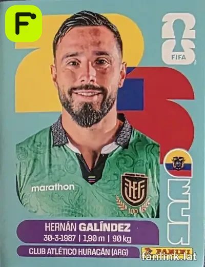 Hernán Galíndez #ECU2 — Lámina Panini FIFA World Cup 2026