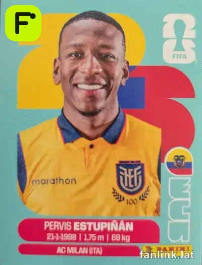 Pervis Estupiñán #ECU5 — Lámina Panini FIFA World Cup 2026