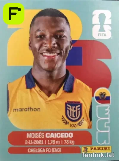 Moises Caicedo #ECU9 — Lámina Panini FIFA World Cup 2026