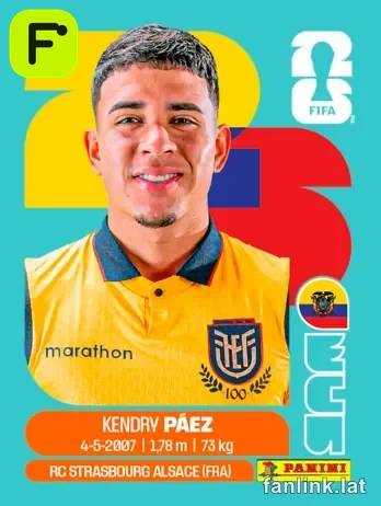 Kendry Paez #ECU11 — Lámina Panini FIFA World Cup 2026