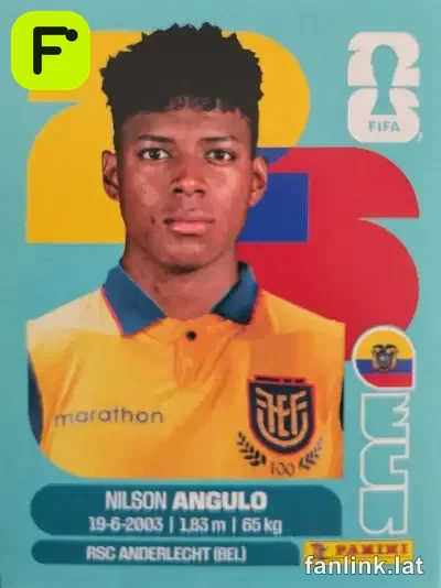 Nilson Angulo #ECU17 — Lámina Panini FIFA World Cup 2026