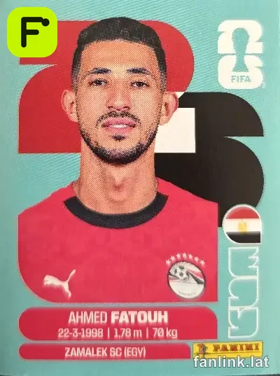 Ahmed Fatouh #EGY9 — Lámina Panini FIFA World Cup 2026
