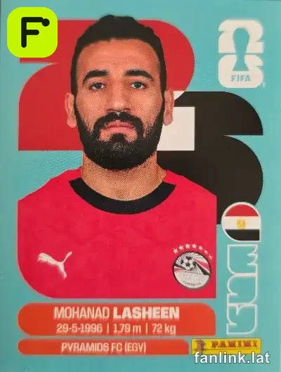 Mohamed Lasheen #EGY14 — Lámina Panini FIFA World Cup 2026