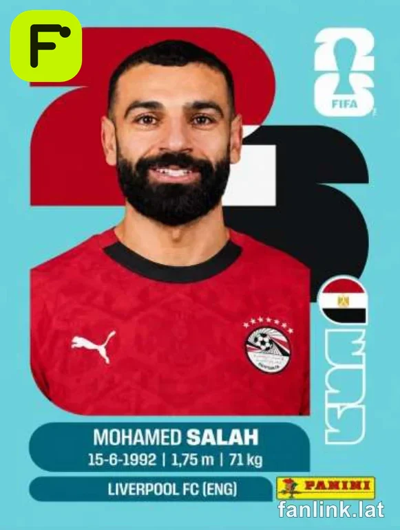 Mohamed Salah #EGY17 — Lámina Panini FIFA World Cup 2026