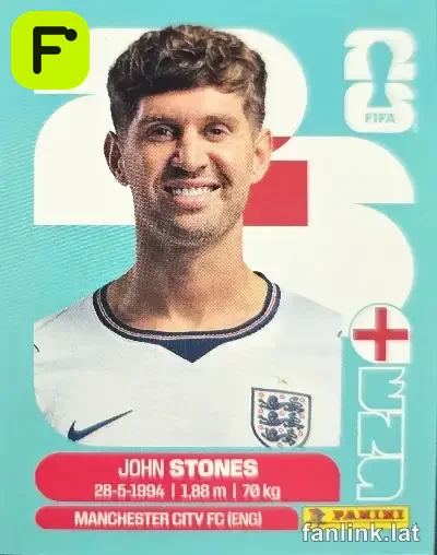 John Stones #ENG3 — Lámina Panini FIFA World Cup 2026
