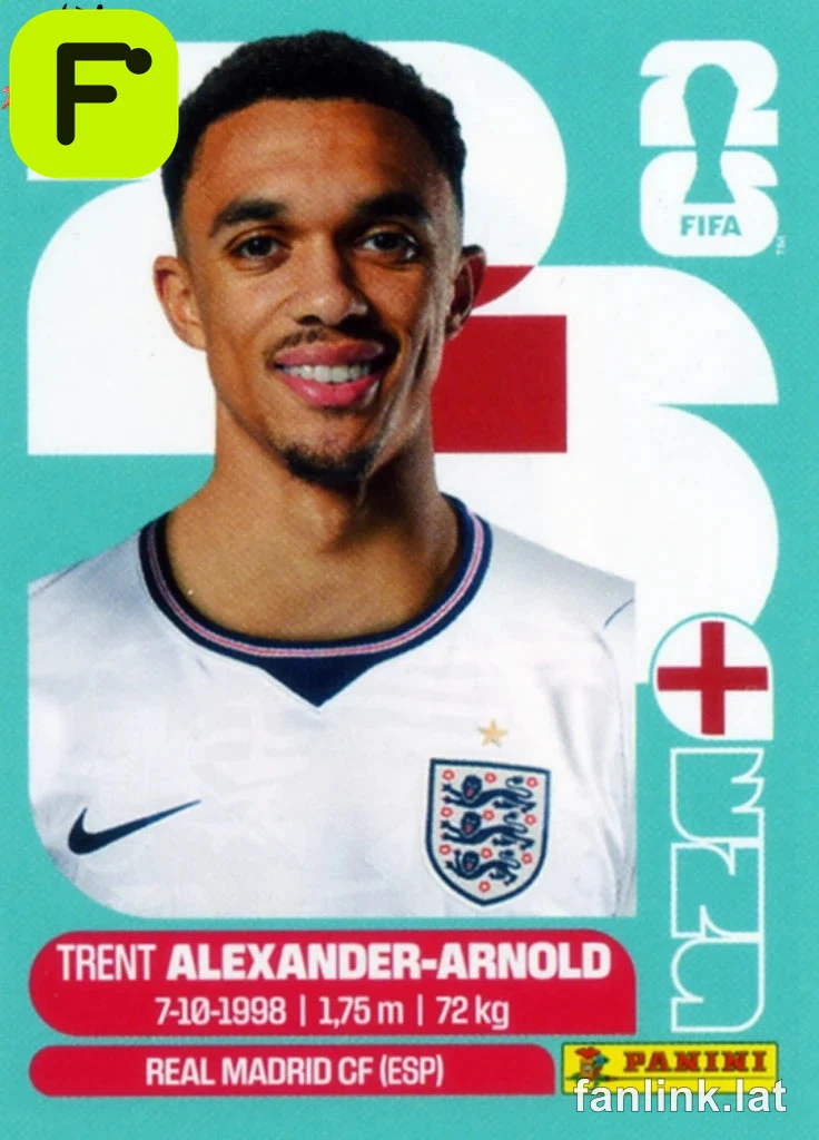 Trent Alexander-Arnold #ENG6 — Lámina Panini FIFA World Cup 2026