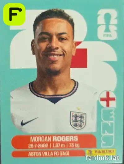 Morgan Rogers #ENG14 — Lámina Panini FIFA World Cup 2026