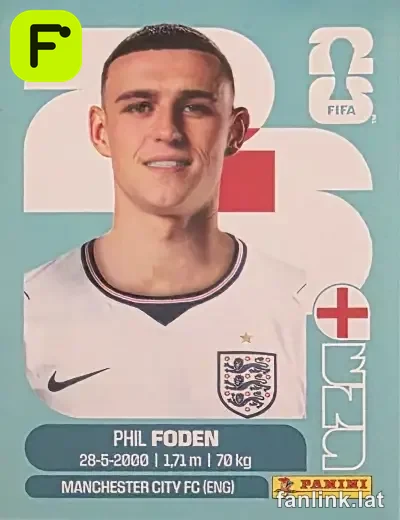Phil Foden #ENG16 — Lámina Panini FIFA World Cup 2026