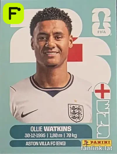 Ollie Watkins #ENG20 — Lámina Panini FIFA World Cup 2026
