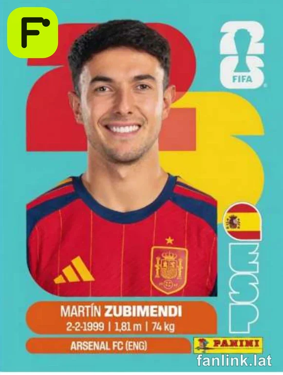 Martín Zubimendi #ESP9 — Lámina Panini FIFA World Cup 2026