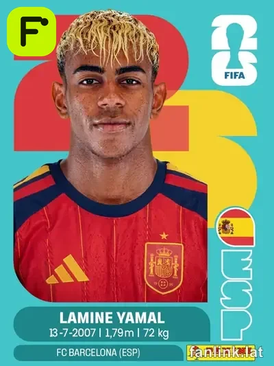 Lamine Yamal #ESP15 — Lámina Panini FIFA World Cup 2026