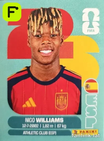 Nico Williams #ESP17 — Lámina Panini FIFA World Cup 2026