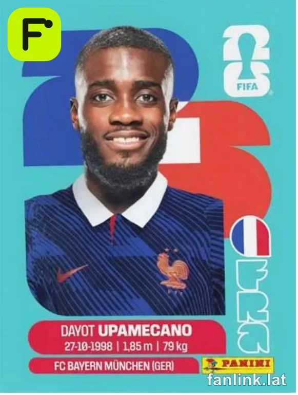 Dayot Upamecano #FRA7 — Lámina Panini FIFA World Cup 2026