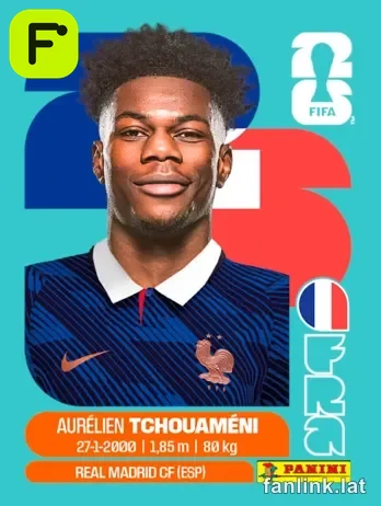 Aurélien Tchouaméni #FRA9 — Lámina Panini FIFA World Cup 2026