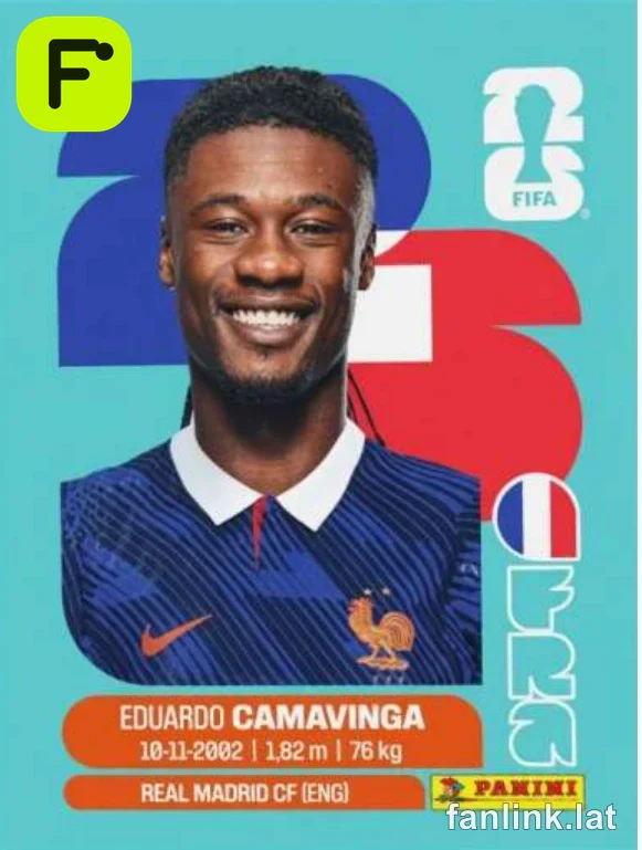 Eduardo Camavinga #FRA10 — Lámina Panini FIFA World Cup 2026