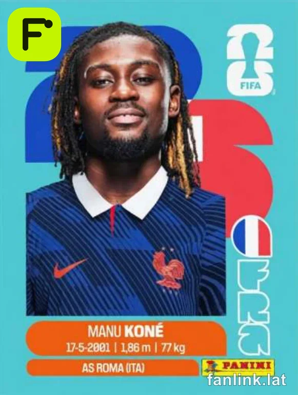 Manu Kone #FRA11 — Lámina Panini FIFA World Cup 2026
