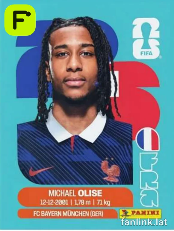 Michael Olise #FRA14 — Lámina Panini FIFA World Cup 2026