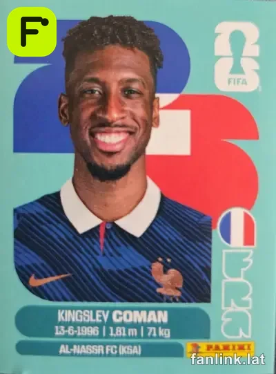 Kingsley Coman #FRA18 — Lámina Panini FIFA World Cup 2026
