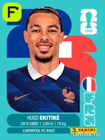 Hugo Ekitike #FRA19 — Lámina Panini FIFA World Cup 2026