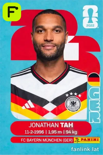 Jonathan Tah #GER3 — Lámina Panini FIFA World Cup 2026