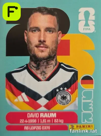 David Raum #GER4 — Lámina Panini FIFA World Cup 2026