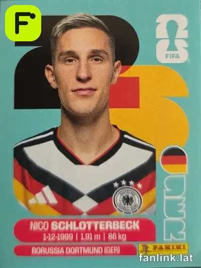 Nico Schlotterbeck #GER5 — Lámina Panini FIFA World Cup 2026