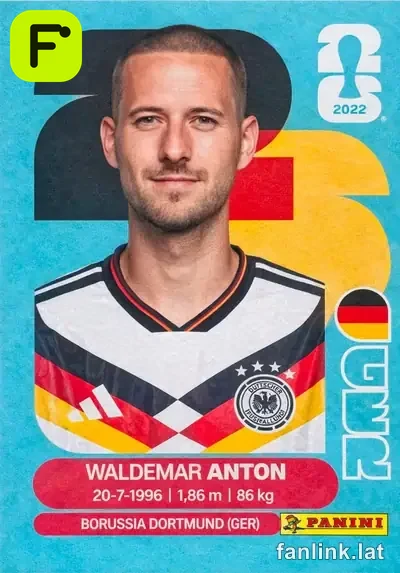 Waldemar Anton #GER7 — Lámina Panini FIFA World Cup 2026
