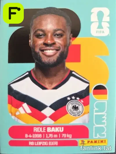 Ridle Baku #GER8 — Lámina Panini FIFA World Cup 2026