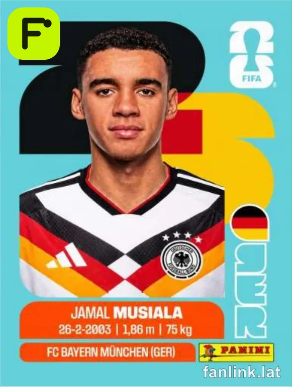 Jamal Musiala #GER15 — Lámina Panini FIFA World Cup 2026