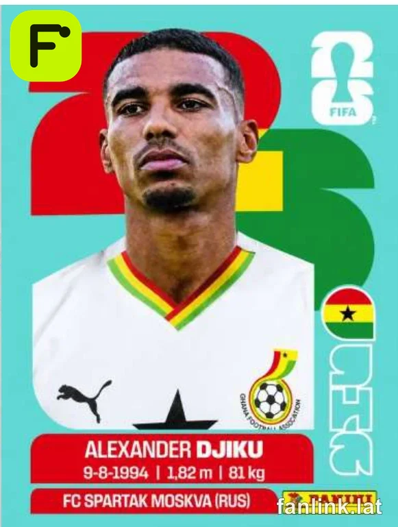 Alexander Djiku #GHA6 — Lámina Panini FIFA World Cup 2026