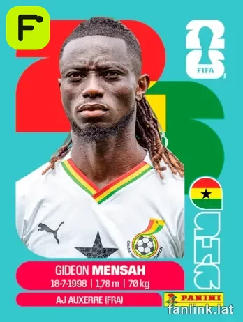 Gideon Mensah #GHA7 — Lámina Panini FIFA World Cup 2026