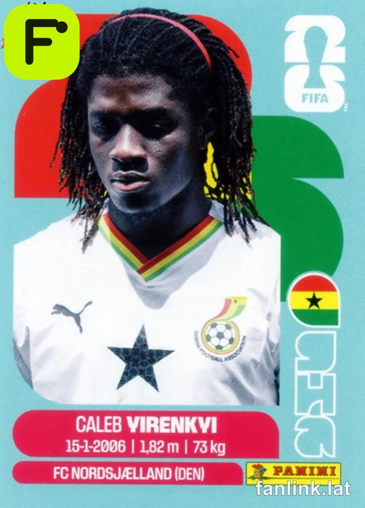 Caleb Yirenkyi #GHA8 — Lámina Panini FIFA World Cup 2026